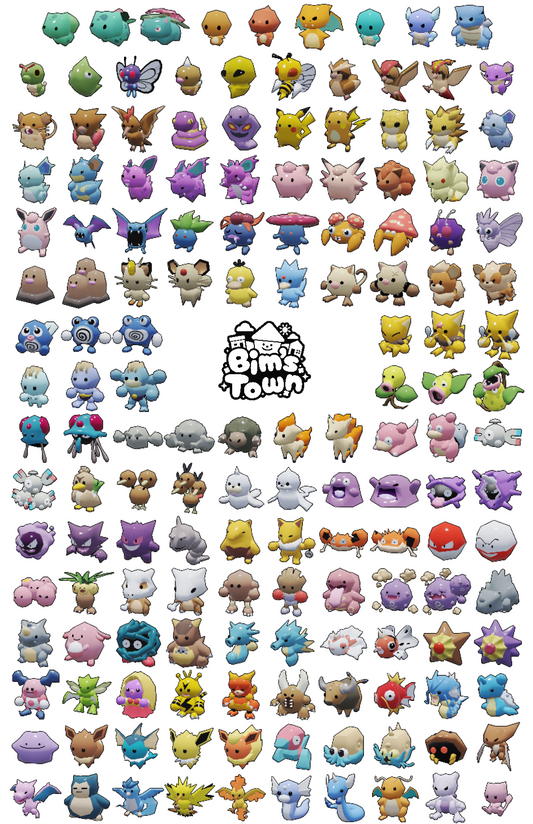 Pokemon Original 151 Poster ( 11x17 Print )