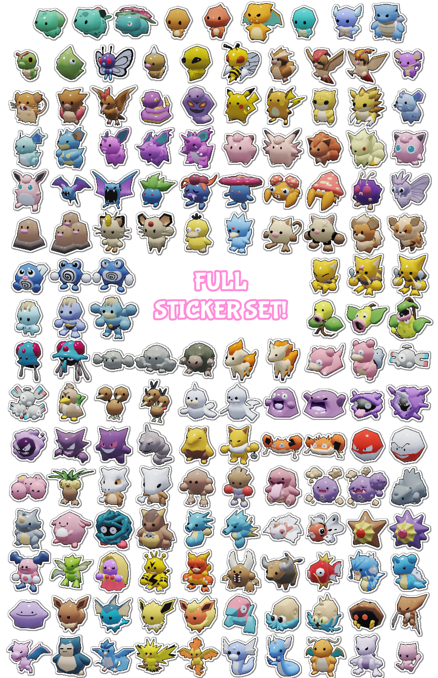 Full Set - Gen 1 Stickers
