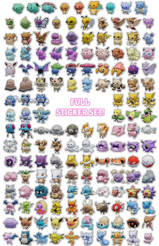 Full Set - Gen 1 Stickers
