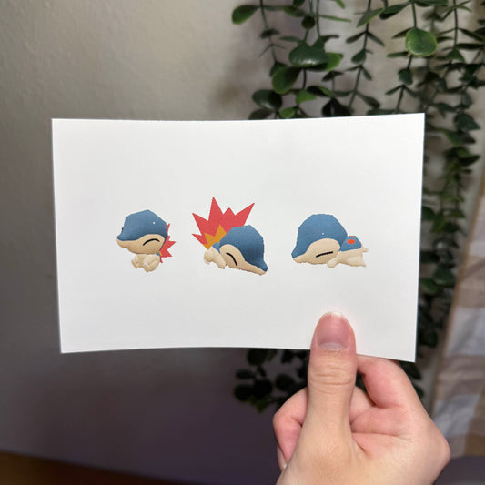 Cyndaquil Print (4x6)