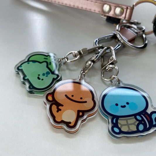 Gen 1 Starters - 1.5" Clear Acrylic Keychain