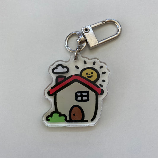 Happy House Keychain